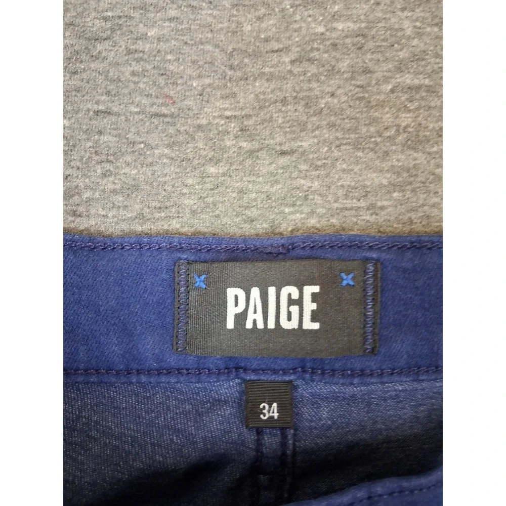 Paige Mens Jeans 34 Blue Federal Slim Straight Indigo Smart Casual Quiet Luxury